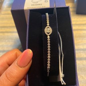 Swarovski Evil Eye bracelet. Stunning piece with tags, pull chain clasp.